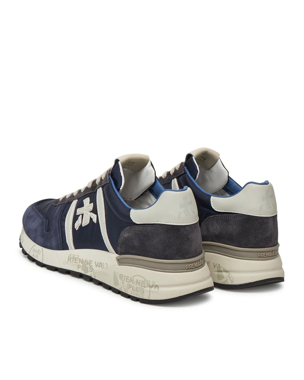 Premiata Blue Round-Toe Sneakers for men