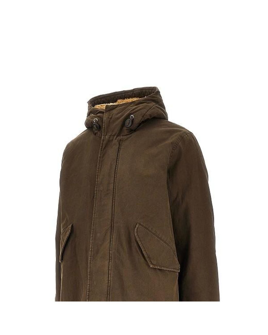 Aspesi Brown Fuller Parka Coat for men