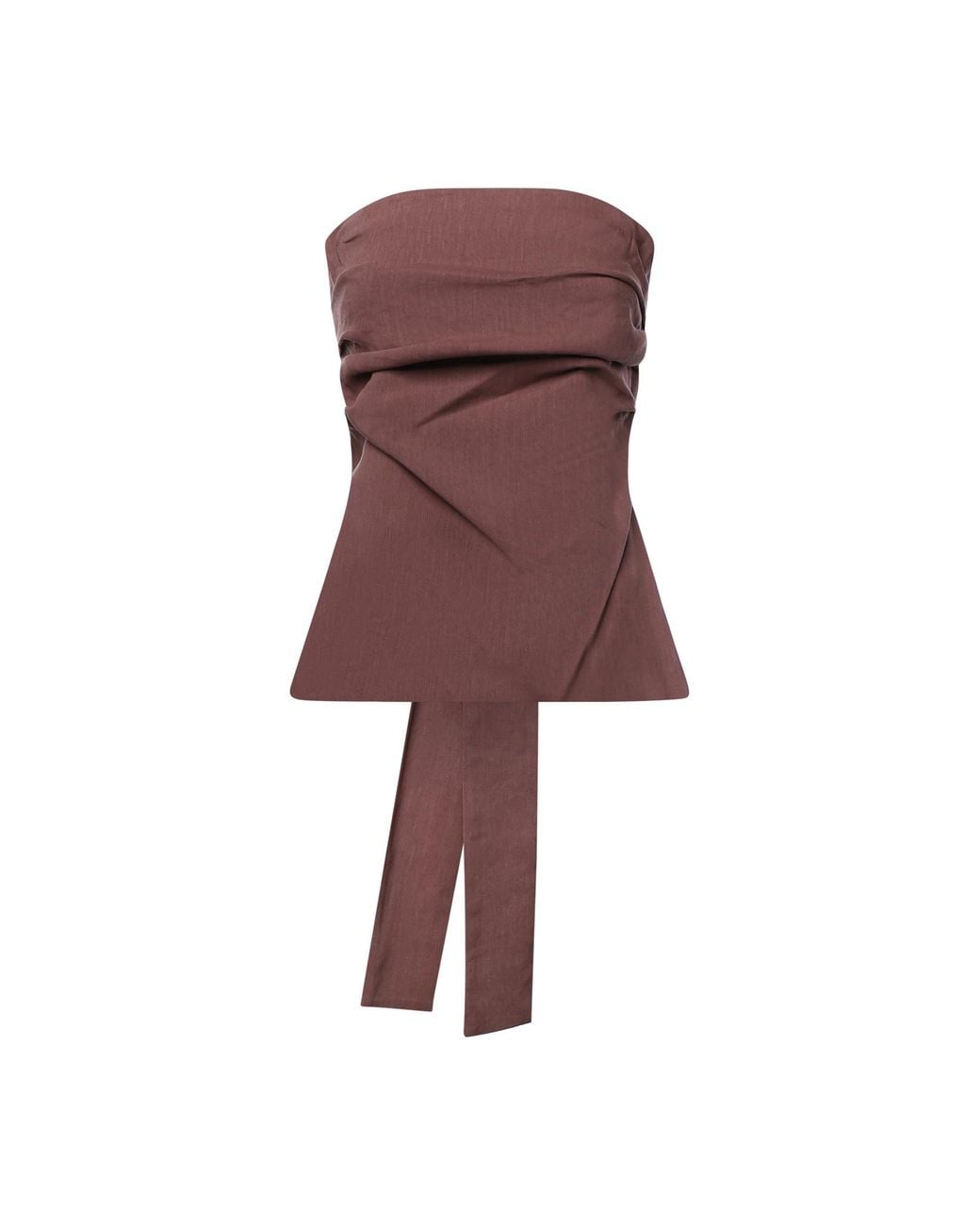 Ottod'Ame Purple Ottod'Ame Draped Strapless Tie-Back Top