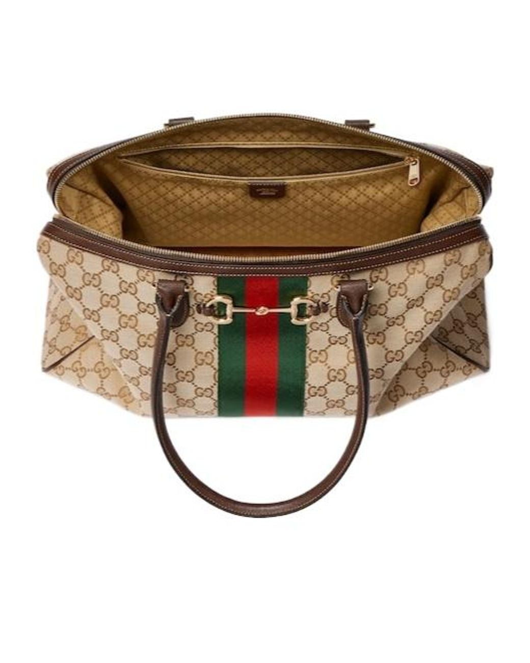 Gucci Brown Borsetto Large Boston Bag