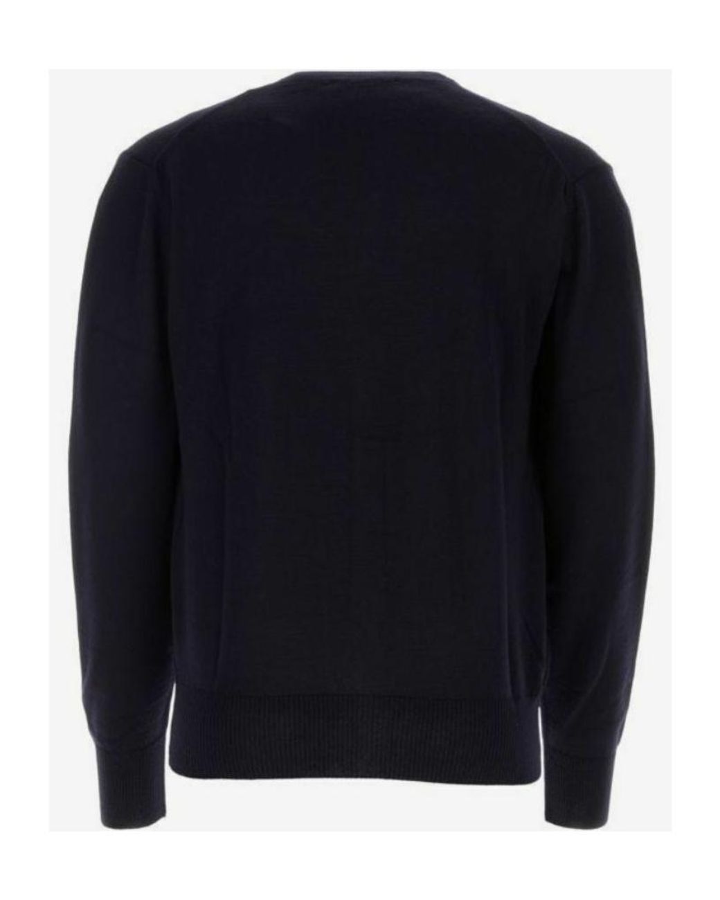 AMI Blue Ami De Coeur Crewneck Knitted Cardigan for men