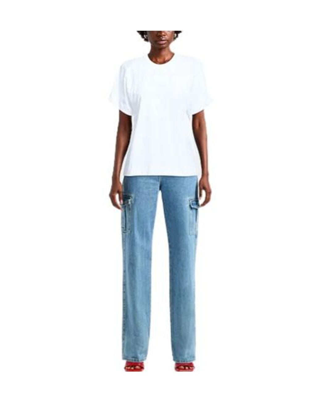 MAX&Co. White Basic Short-Sleeve T-Shirt