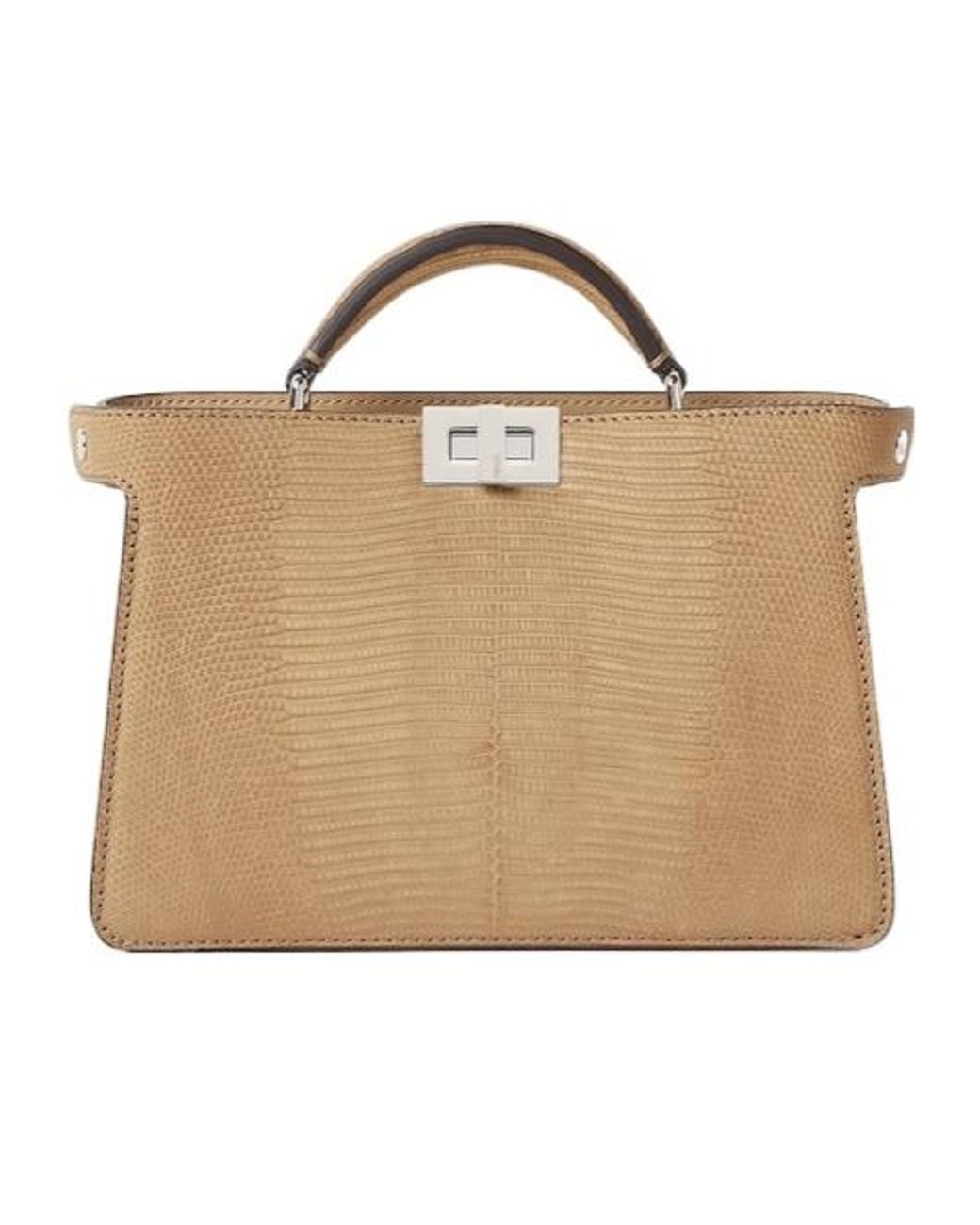 Fendi Natural Peekaboo Iseeu X-Cross Nubuck Lizard Leather Bag for men
