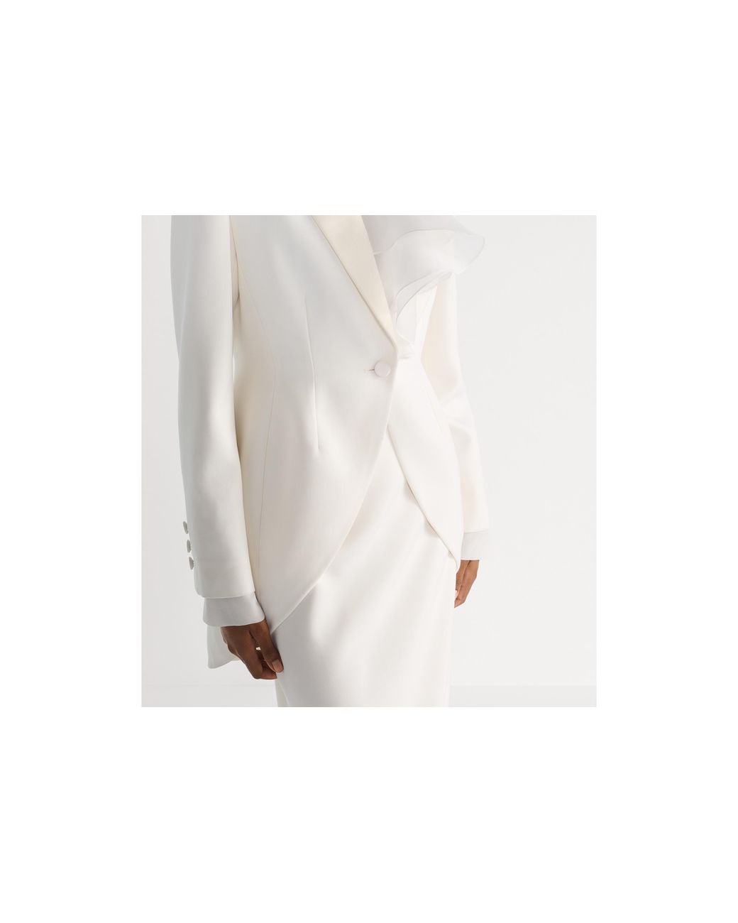Dior White Long Flared Skirt