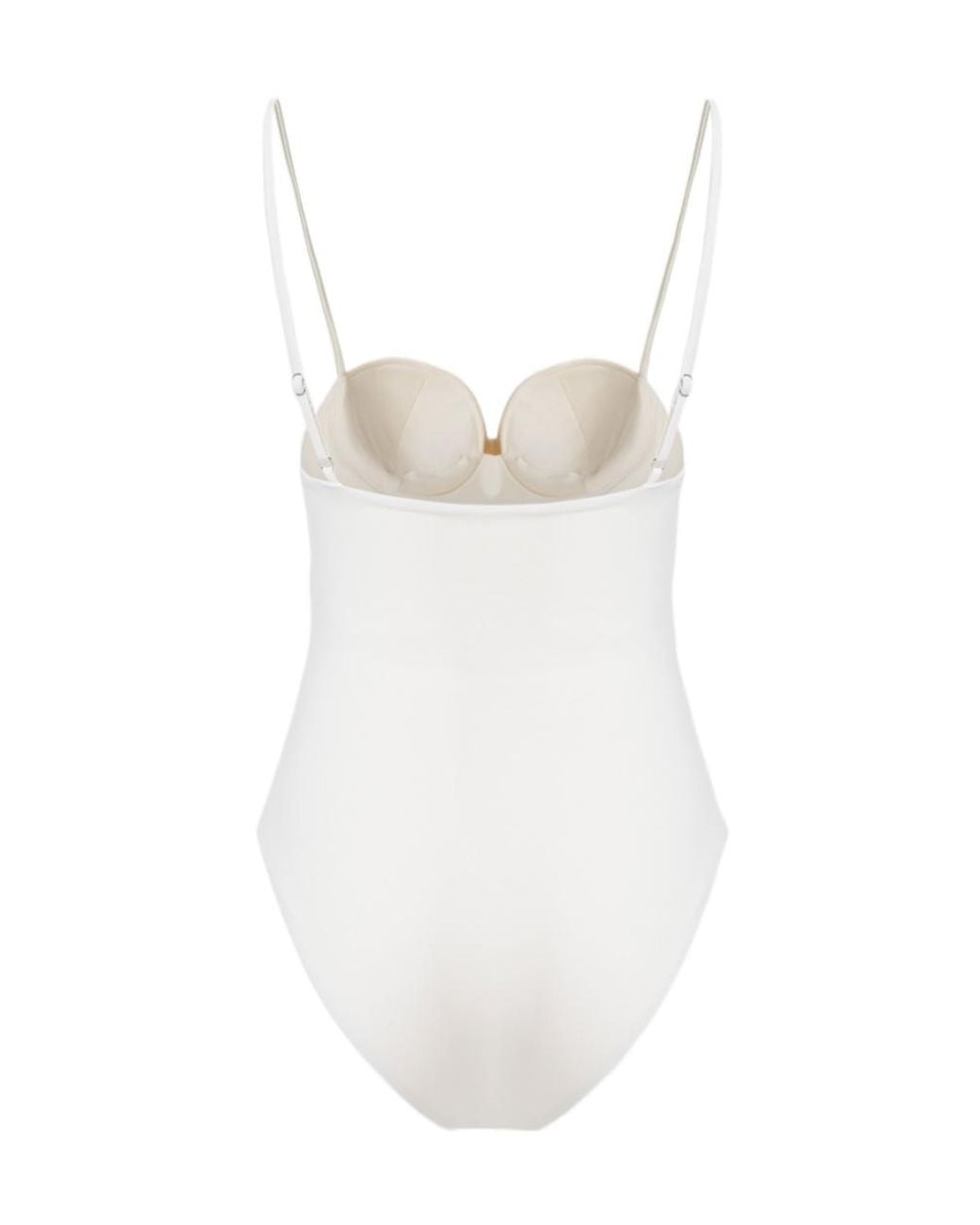 Magda Butrym White Retro Bustier Swimsuit