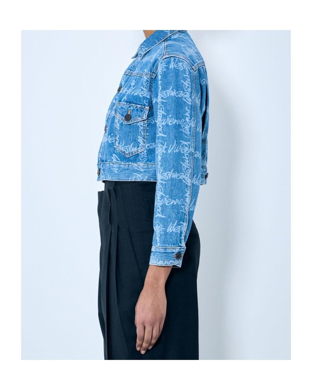 Vivienne Westwood Blue Marlene Cropped Denim Jacket