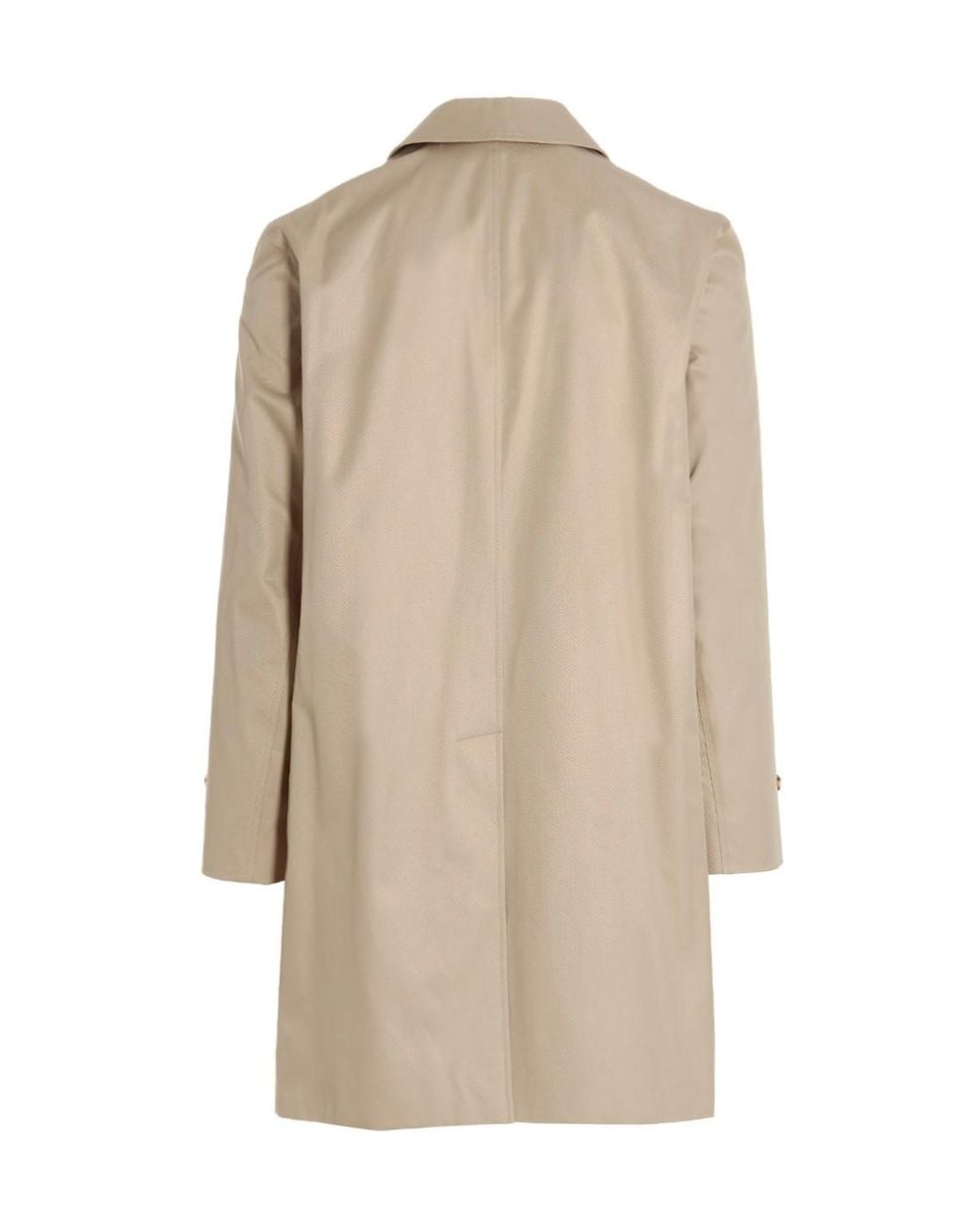 Burberry Natural Single-Breasted Button-Fastening Coat for men