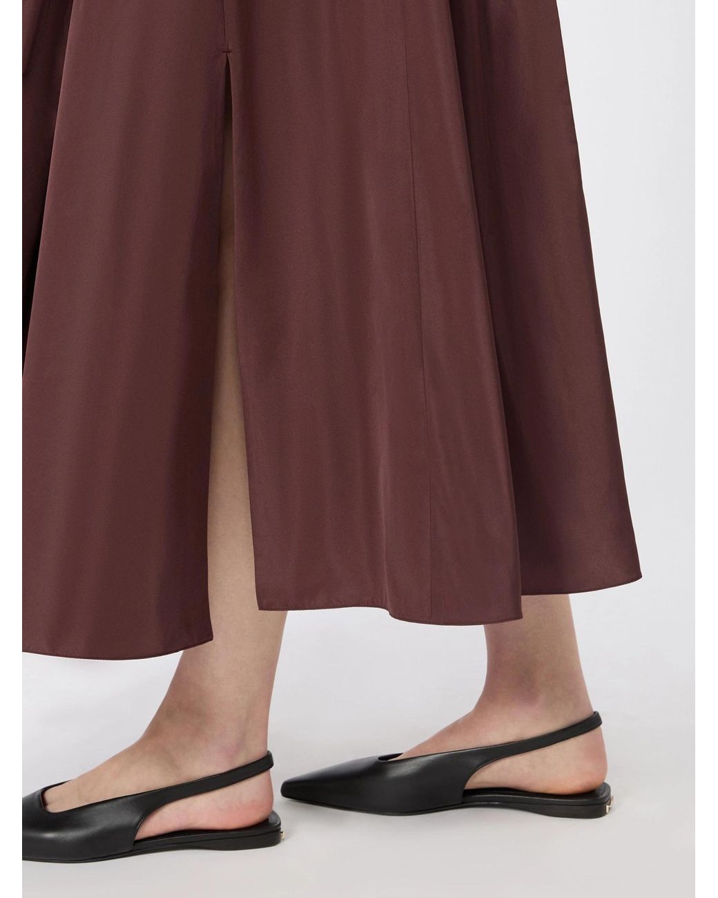 Max Mara Purple Pleated Maxi Skirt
