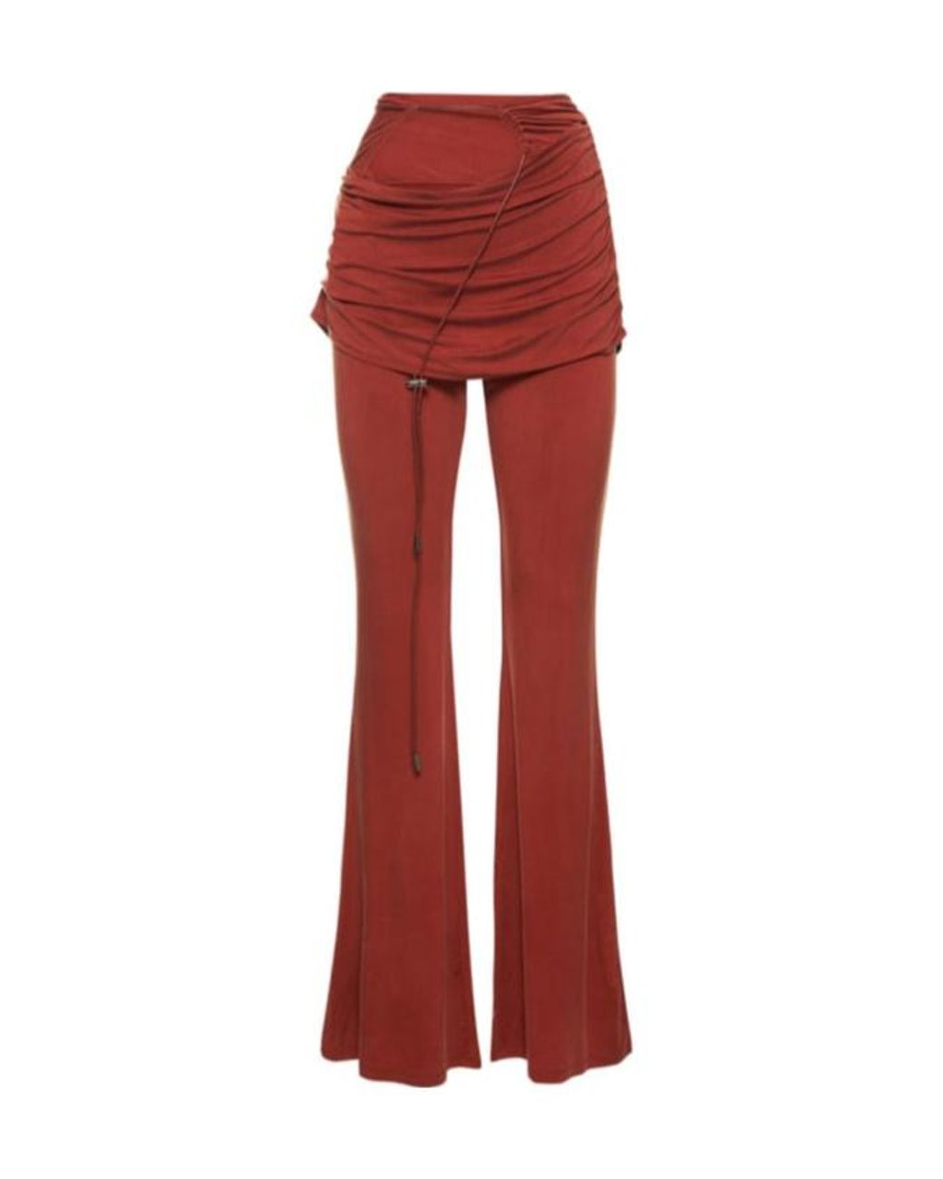 Jacquemus Red Le Pantalon Espelho Cupro Wide Pants