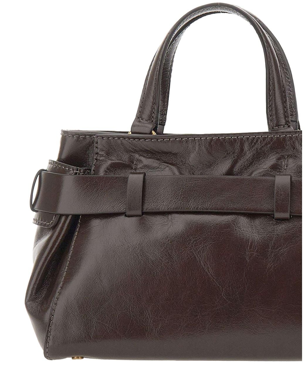 Gianni Chiarini Brown Miranda Belted Tote Bag