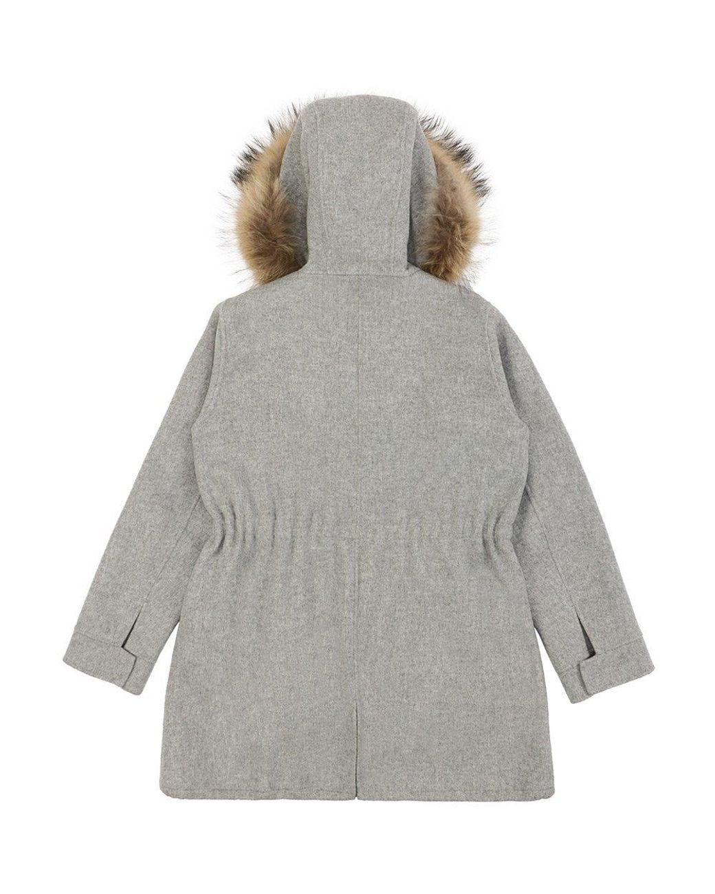 Weekend by Maxmara Gray Hooded Overcoat
