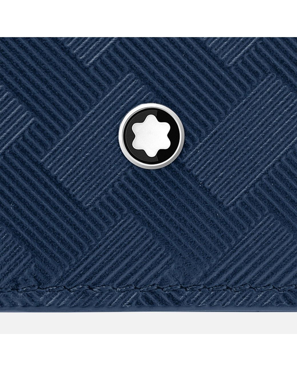 Montblanc Blue Logo Detailed Bi-Fold Wallet for men