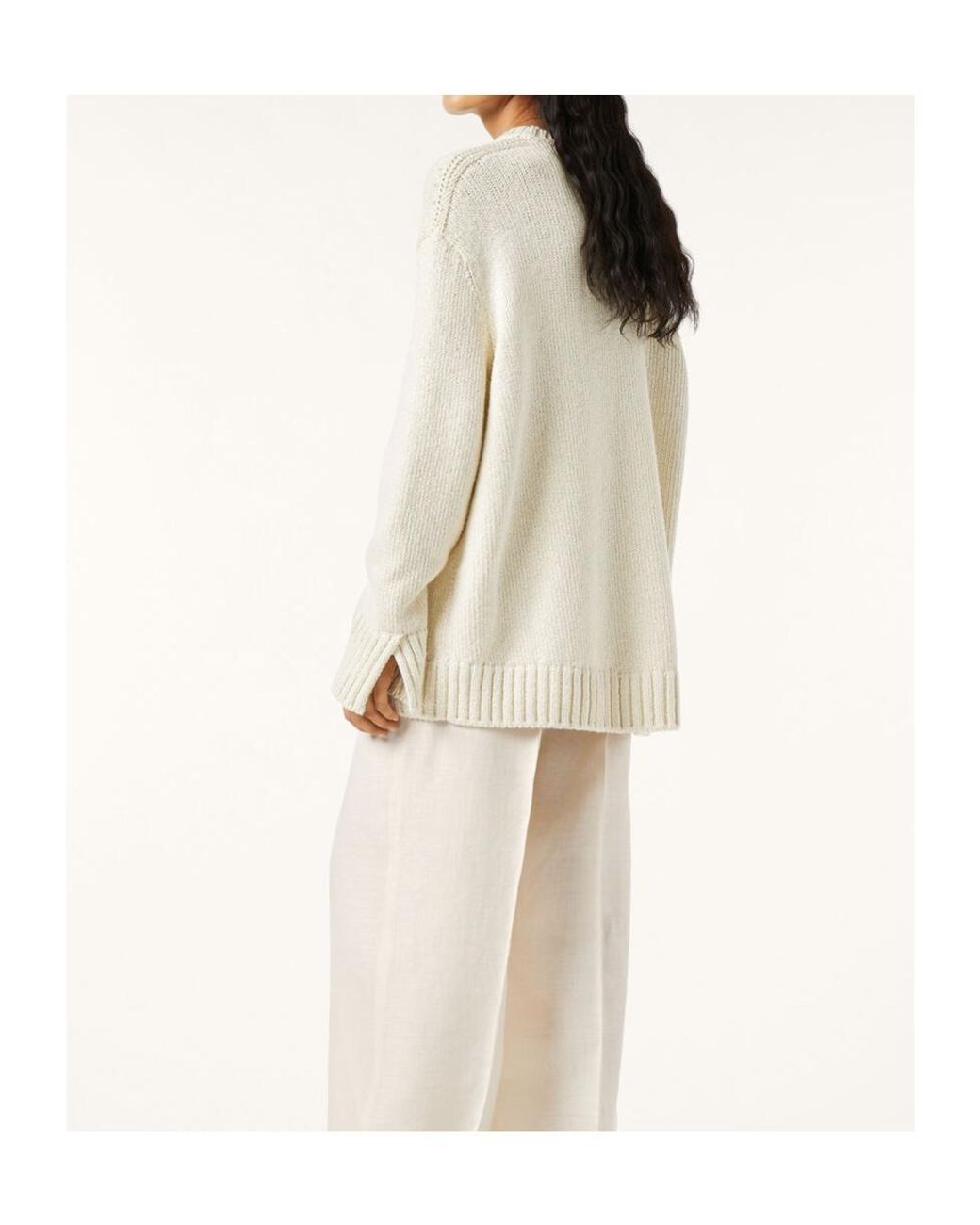 Loro Piana White Crewneck Jumper