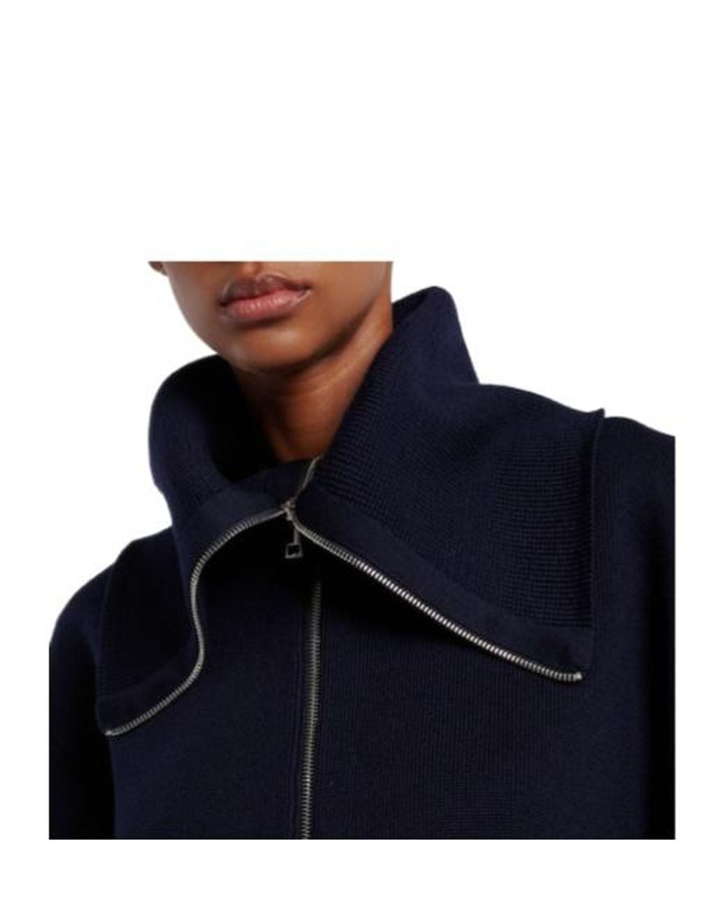 Rohe Blue Wool Zip-Up Cardigan
