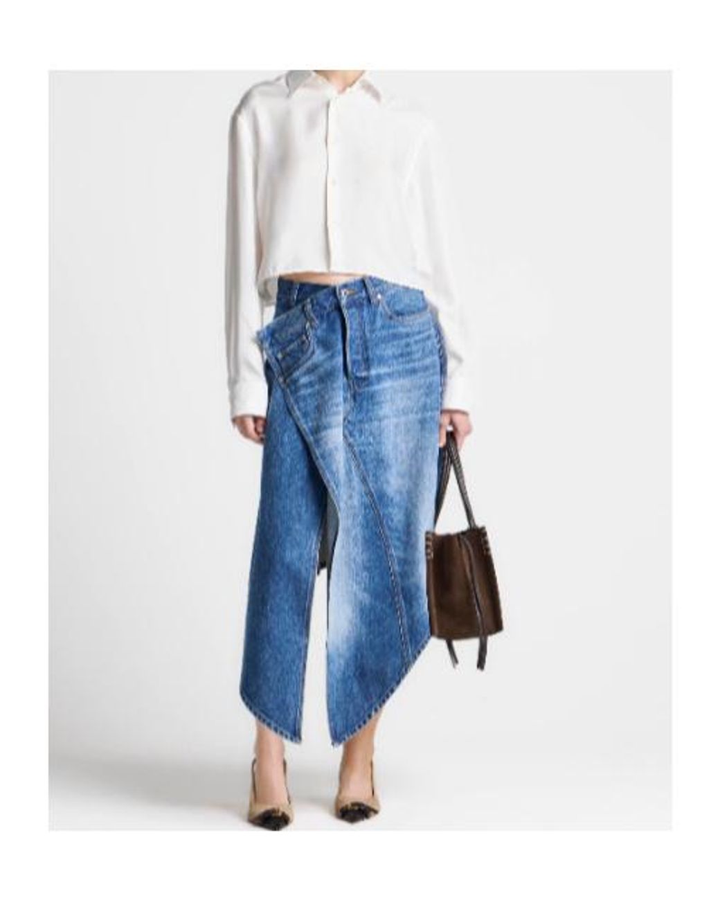 J.W. Anderson Blue Jw Anderson Asymmetric Denim Skirt