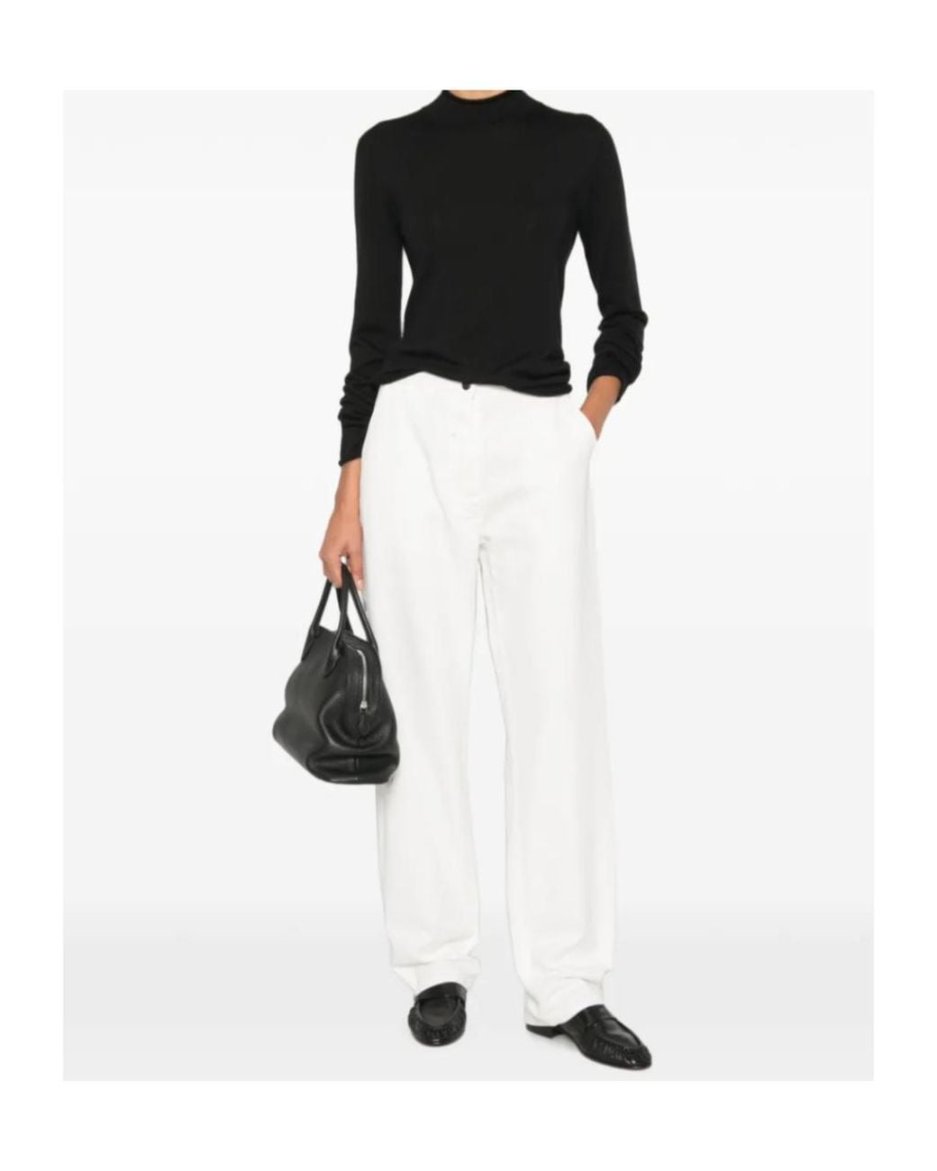 The Row Black Phaed Sweater