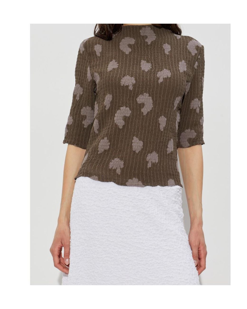 Samsøe & Samsøe Brown Samsøe Samsøe Safrida Textured Pattern Top