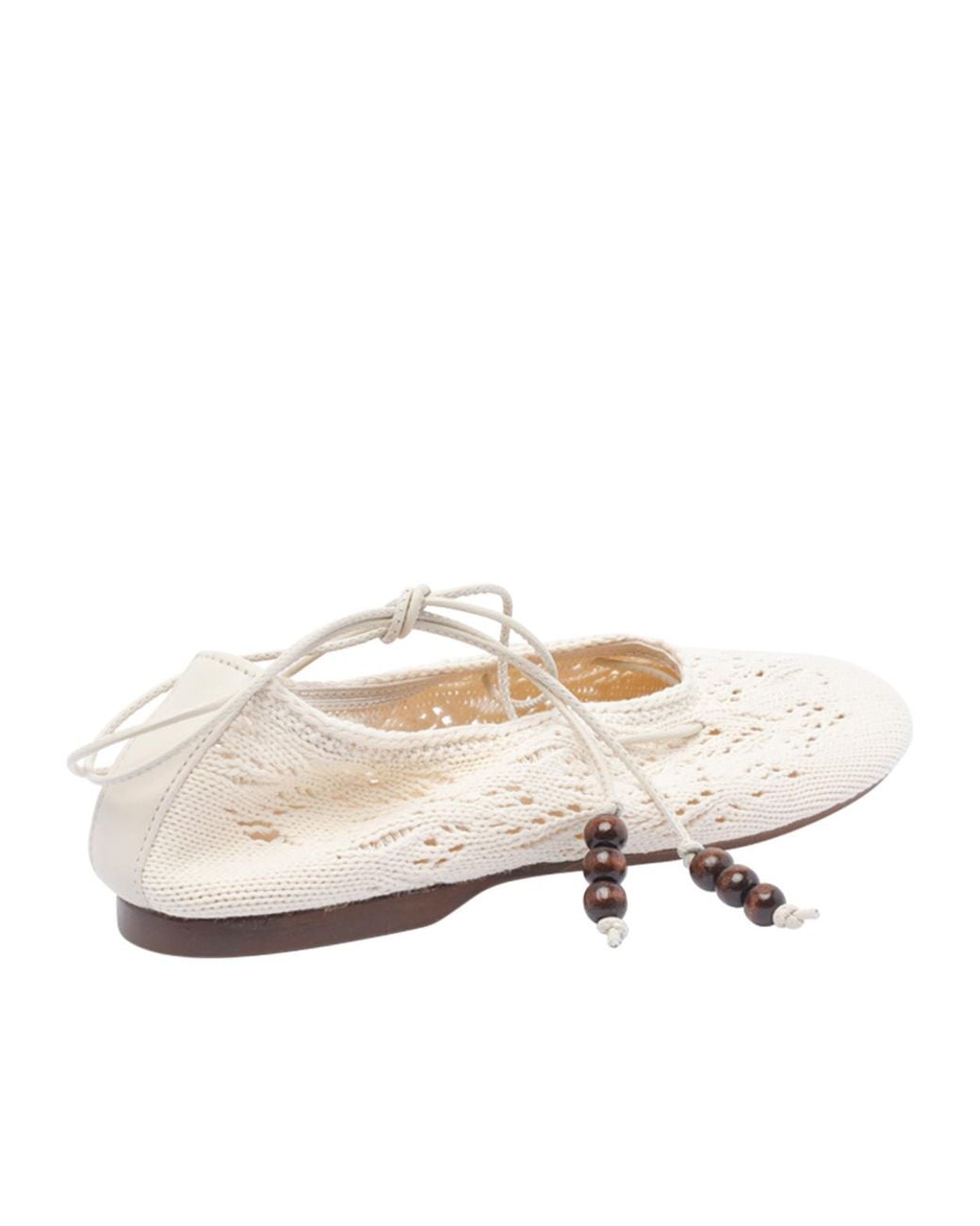 Alohas Natural Rosemary Ankle Strapped Ballerinas