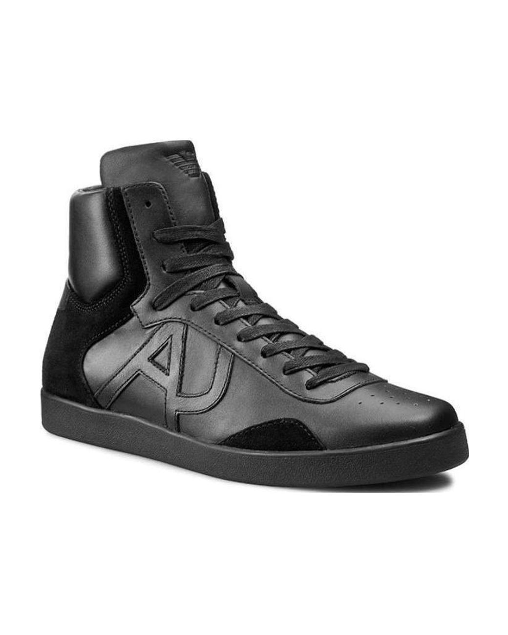 Armani Jeans Black Logo Details Casual Sneakers for men