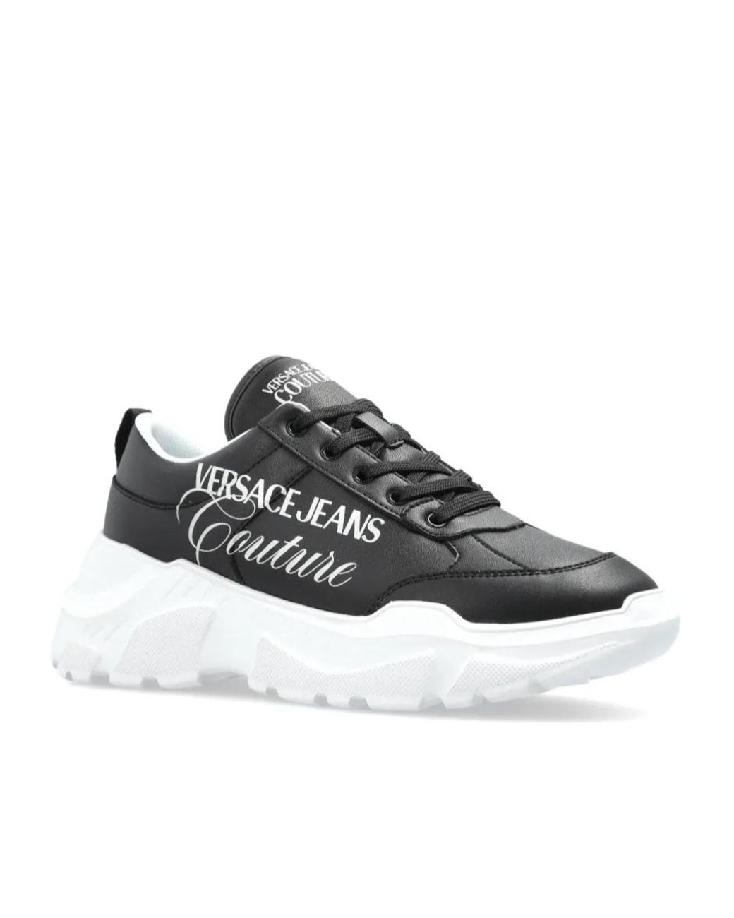 Versace Jeans Black Couture Logo Low-Top Sneakers