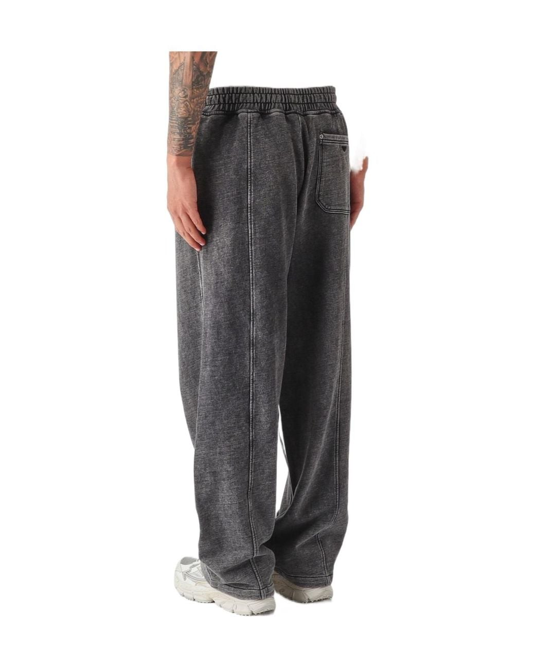 Emporio Armani Gray Elasticated-Waistband Track Pants for men