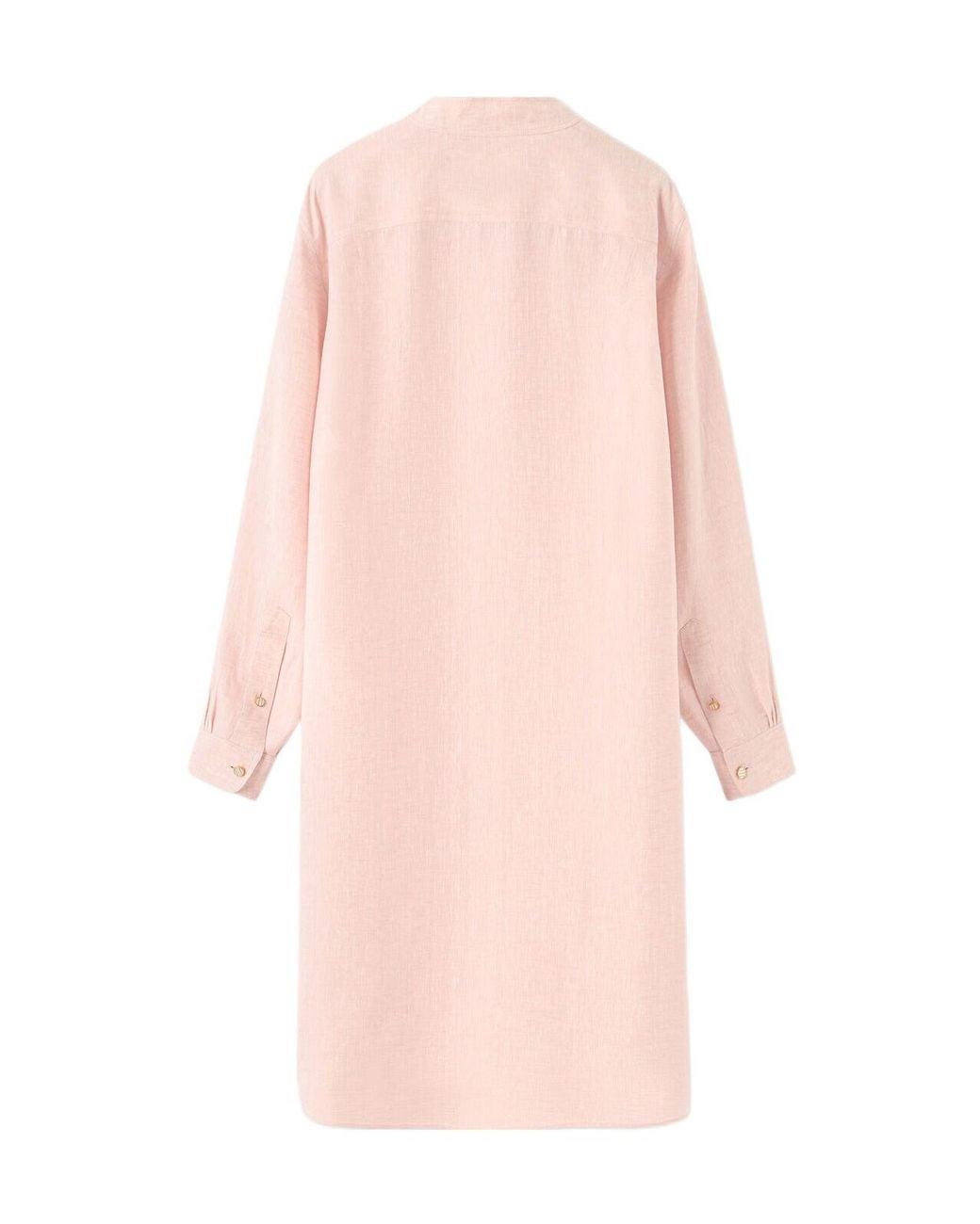 Loro Piana Pink Long-Sleeved Shirt Dress