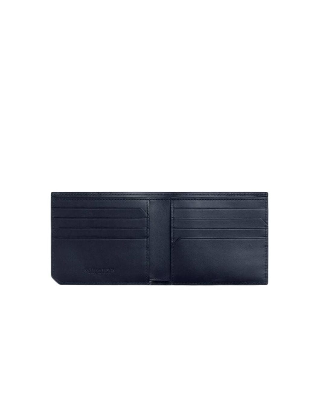Bottega Veneta Blue Intrecciato Bi-Fold Wallet for men