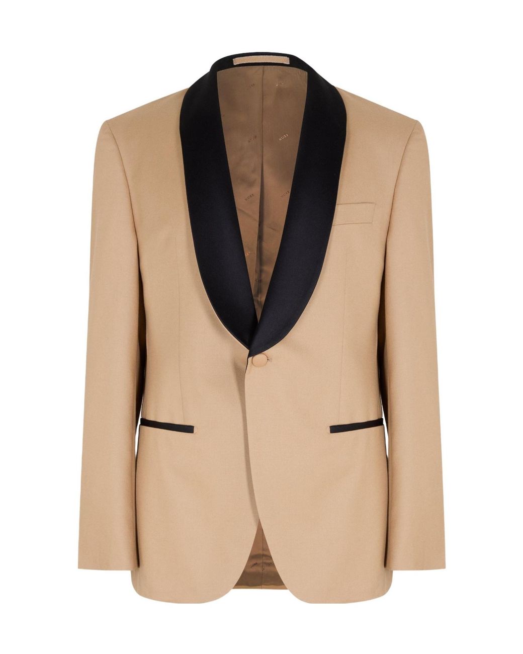 Boss Natural Camel-Colored Tuxedo Jacket for men
