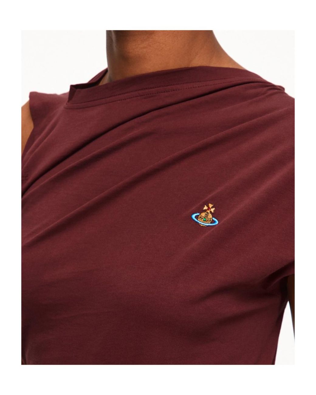 Vivienne Westwood Red Asymmetrical Design T-Shirt