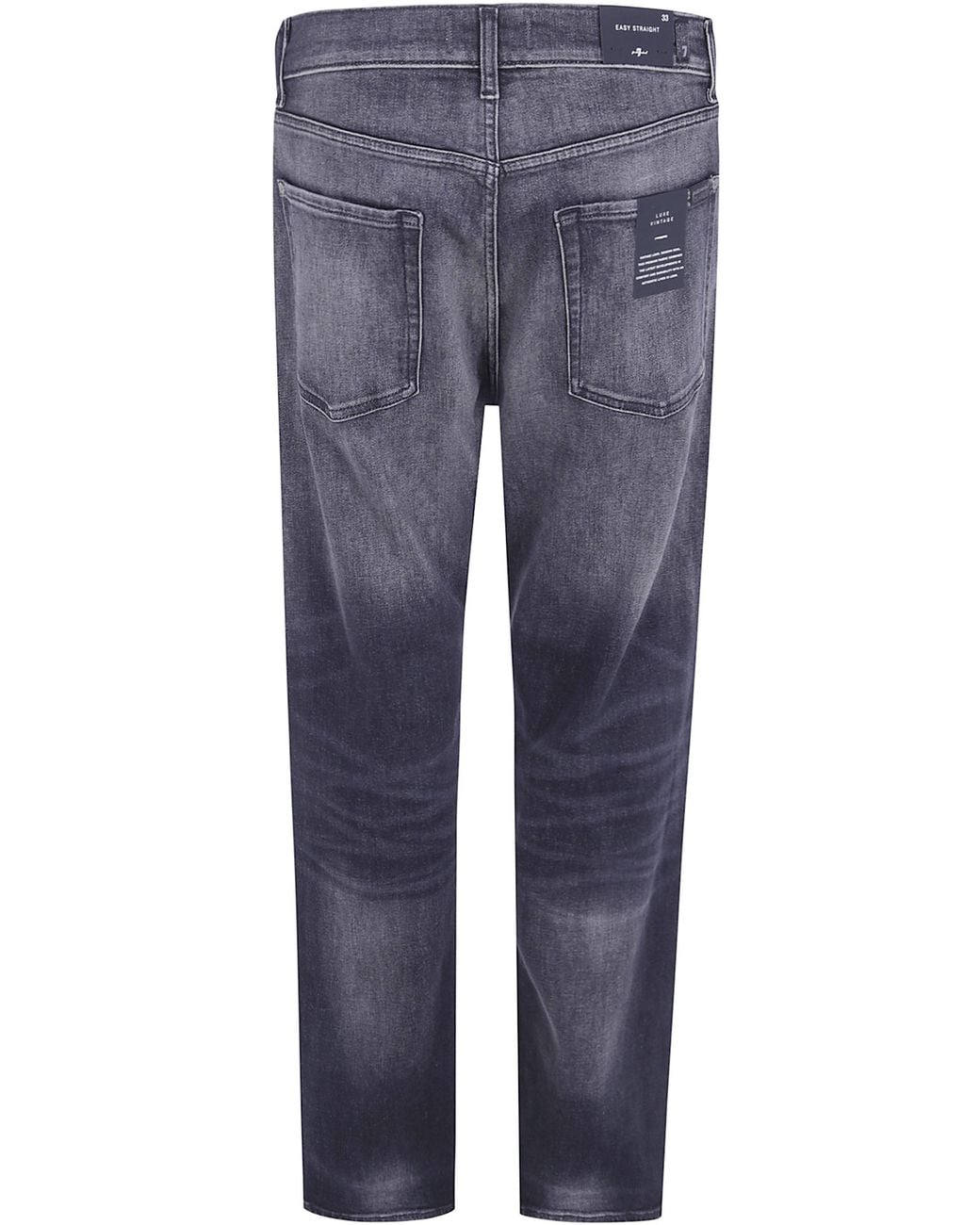 7 For All Mankind Blue Easy Straight Faded Straight-Leg Jeans for men