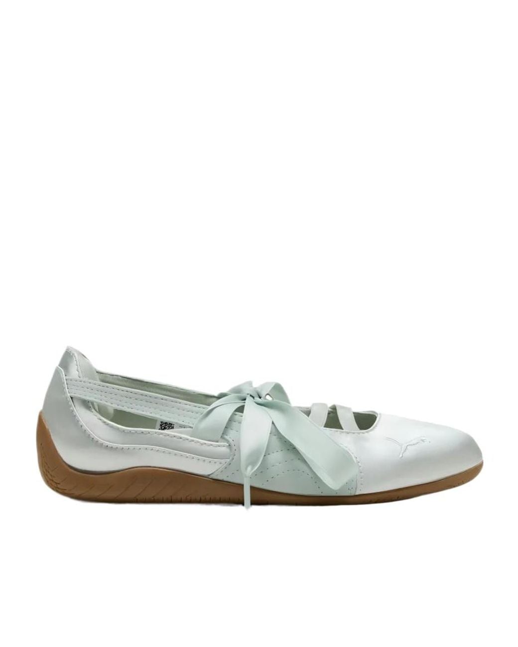PUMA White Speedcat Satin Ballet Flats