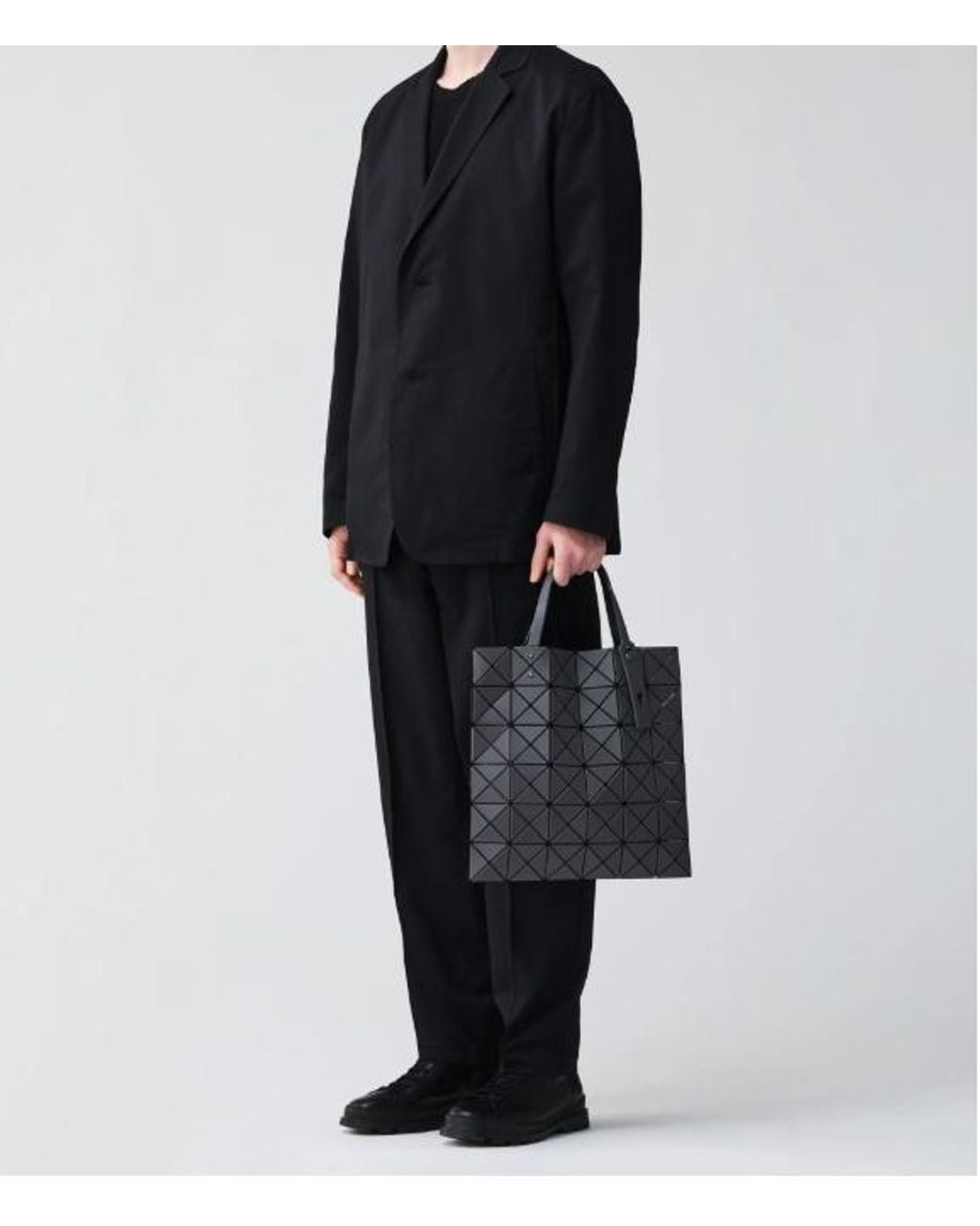 Issey Miyake Black Top Handle Tote Bag