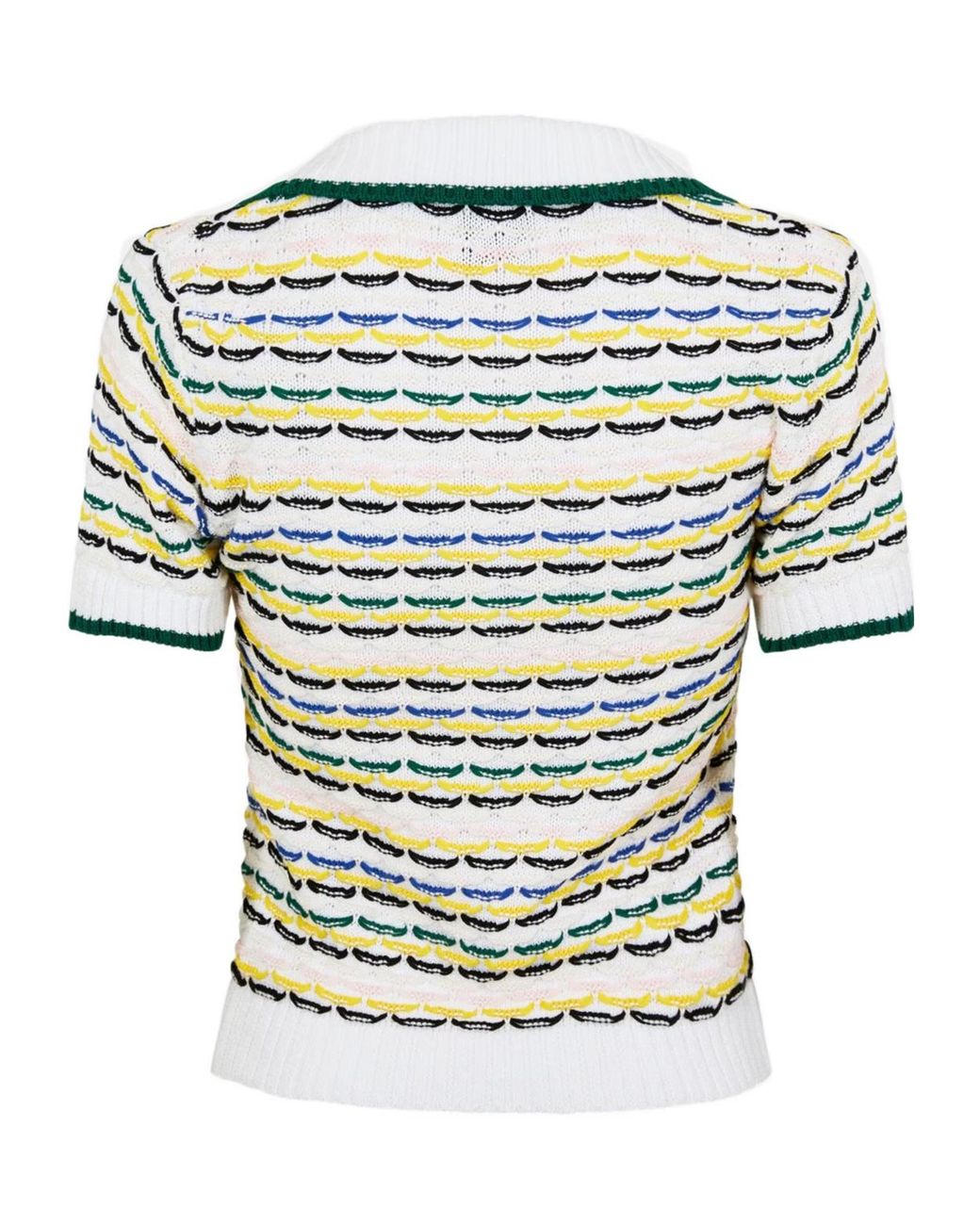 Casablanca White Logo Patch Polo Shirt