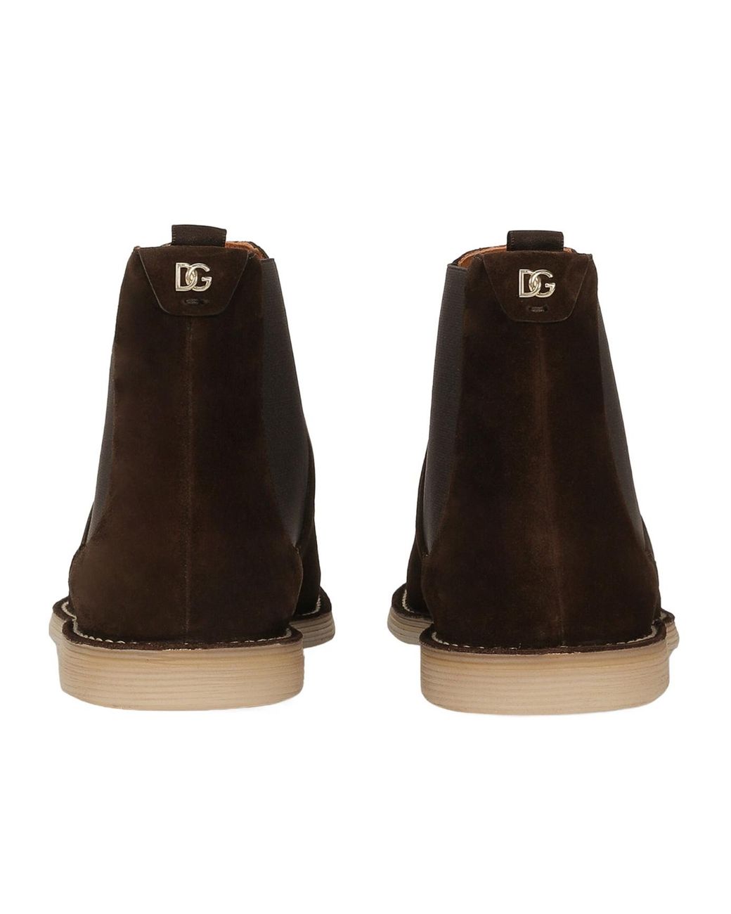Dolce & Gabbana Brown Suede Chelsea Boots for men