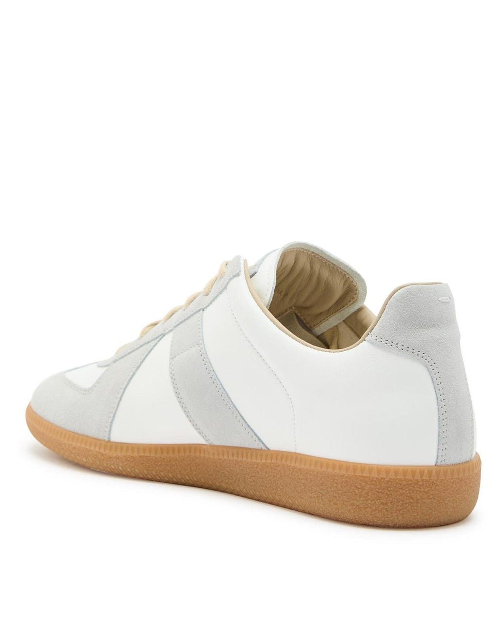 Maison Margiela White Leather Low-Top Trainers