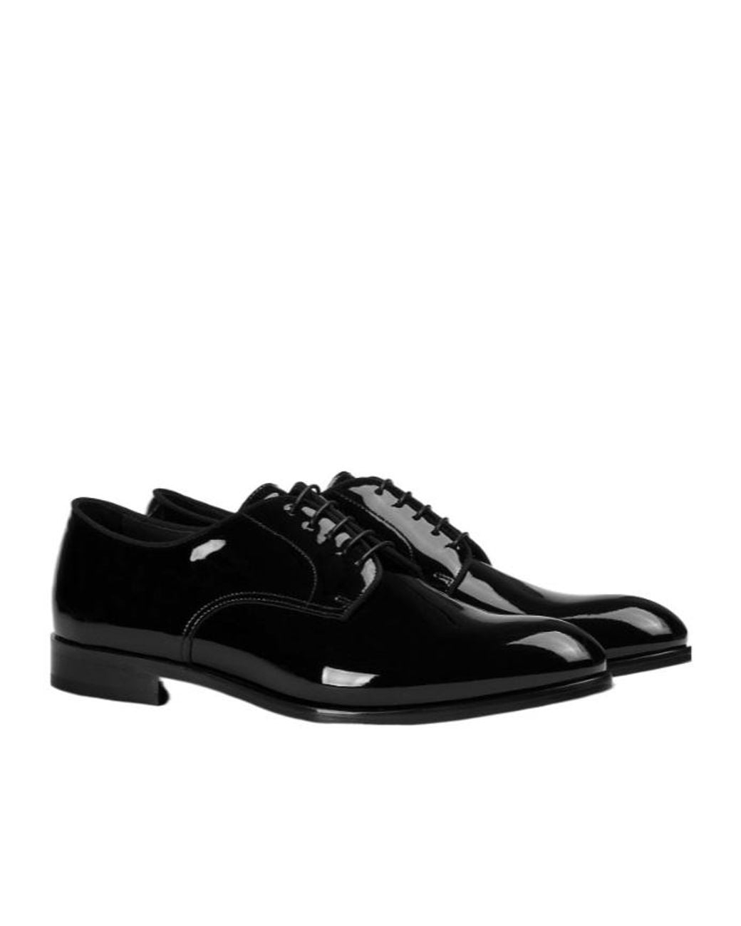 Doucal's Black Almond Toe Lace-Up Shoes for men