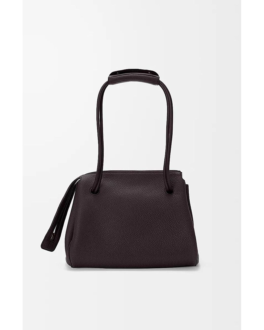 Loewe Black Medium Leather Madrid Shoulder Bag