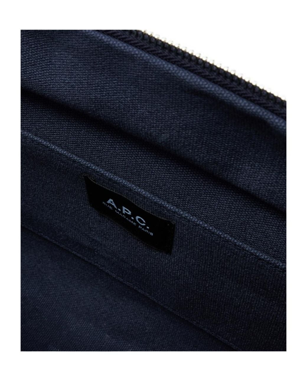 A.P.C. Blue Le Drummer Zip Tote Bag