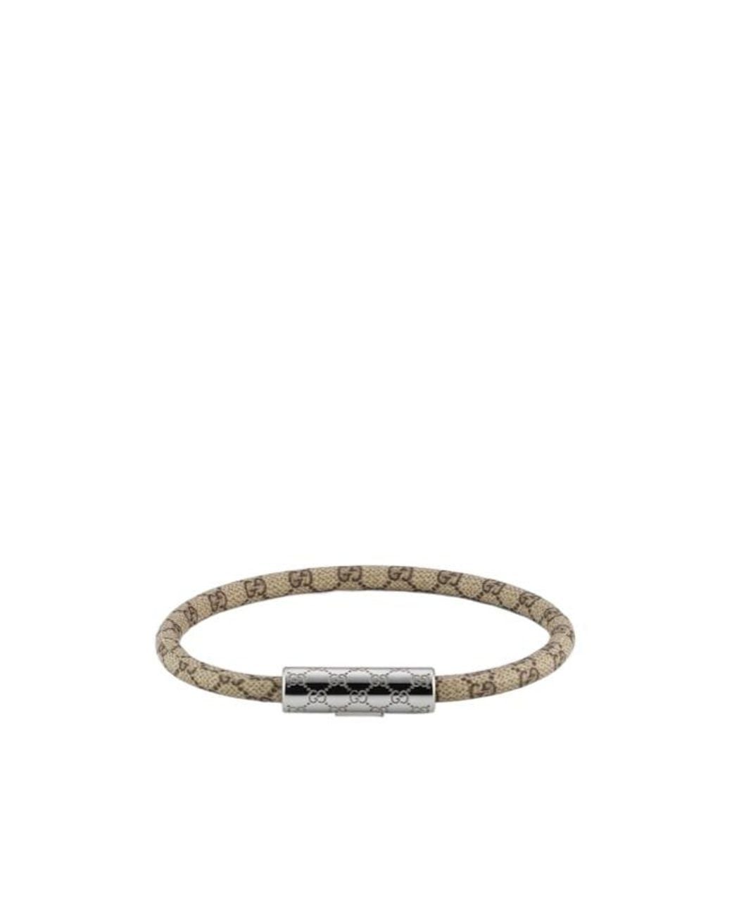 Gucci White Bracelet With Gg Detail