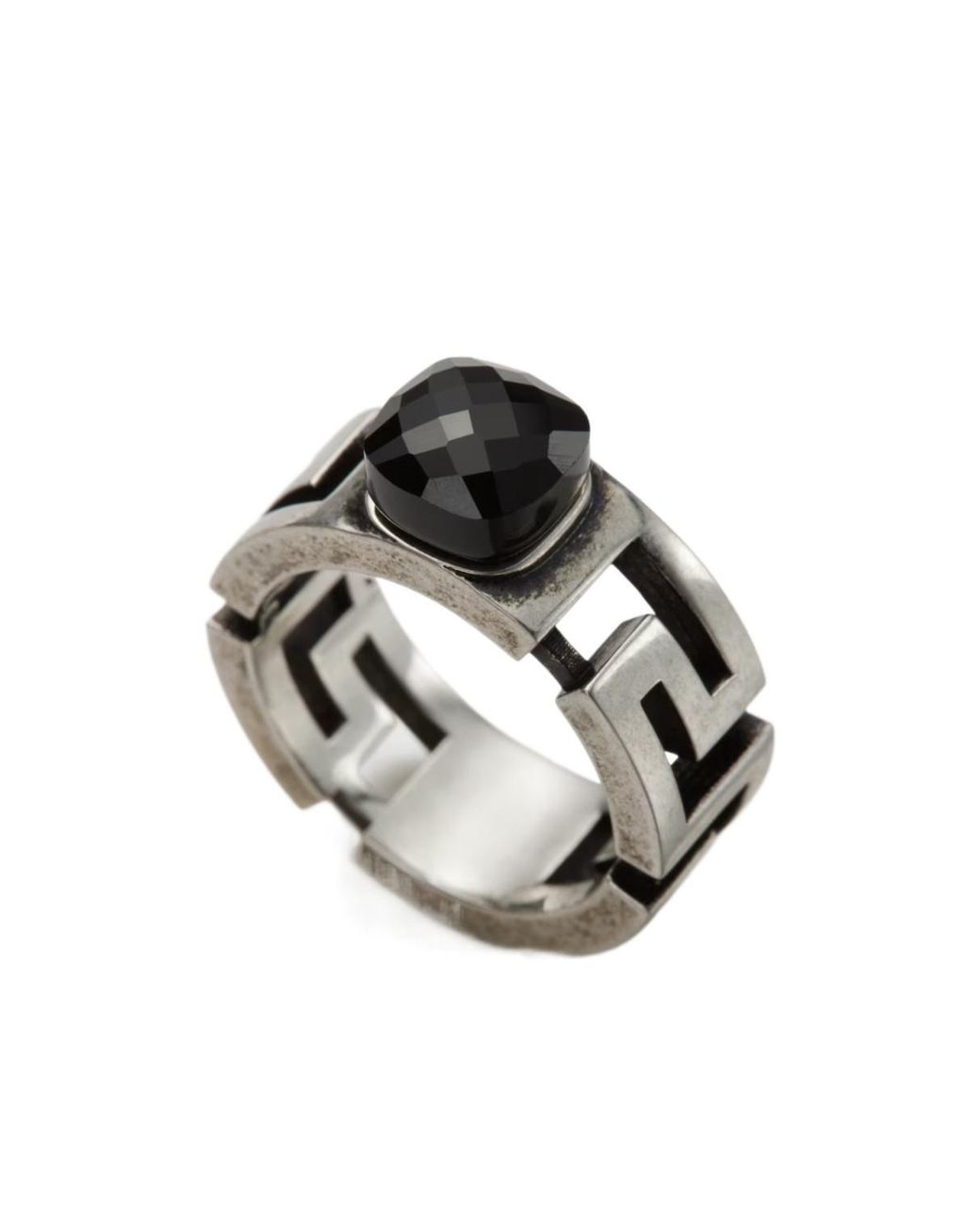 Versace Multicolor Greca Stone Ring