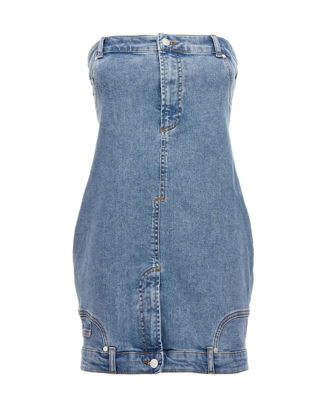 Moschino Blue A Dress With Chest Buttons