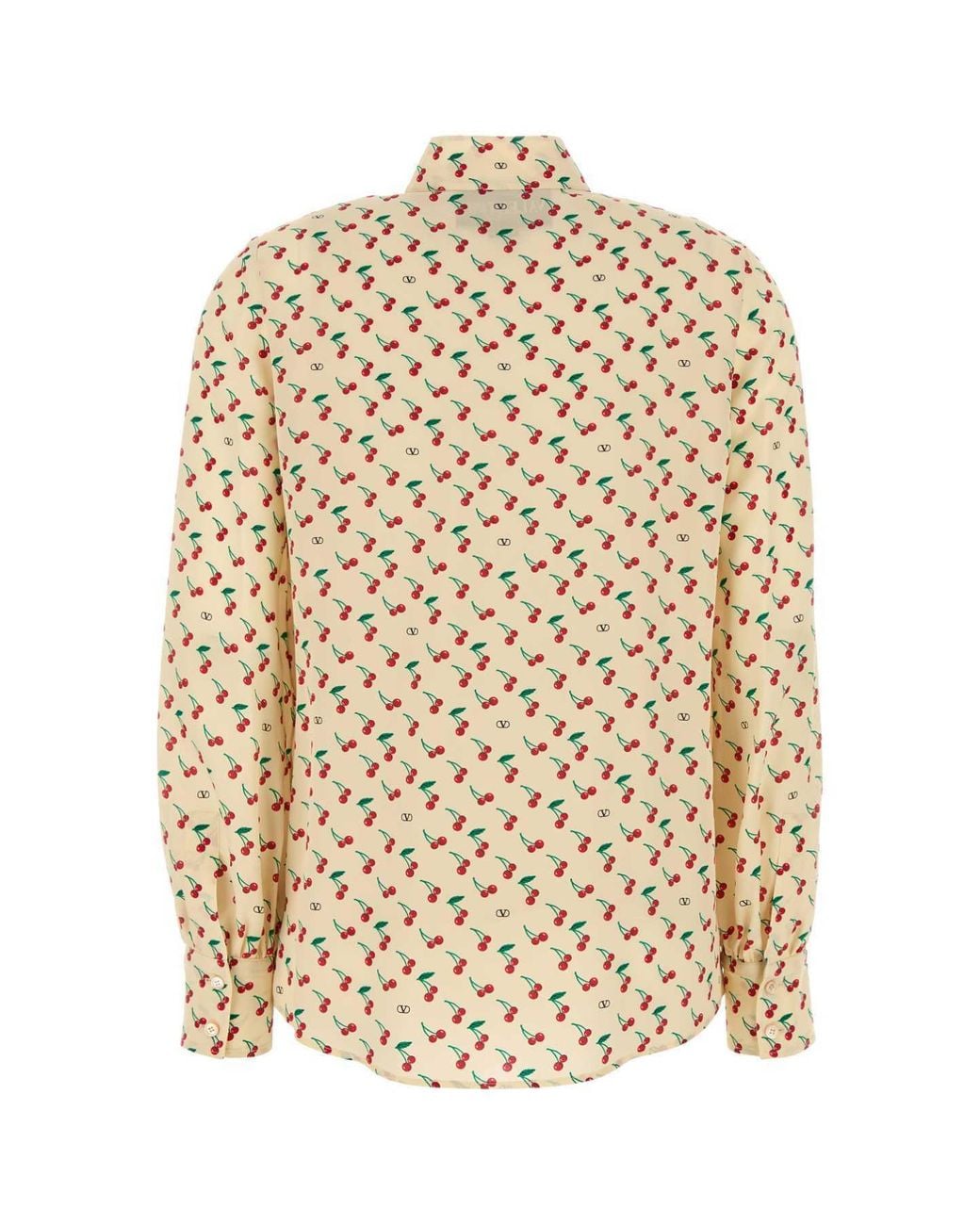 Valentino Natural Cherryfic Printed Long-Sleeved Shirt