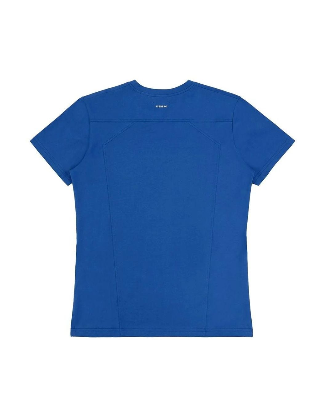 Iceberg Blue T-Shirt With Round Neck And Short Sleeves Logo for men