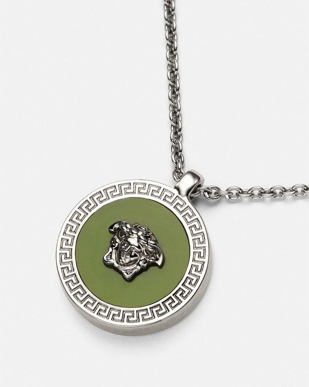 Versace White Medusa-Charm Detail Necklace for men
