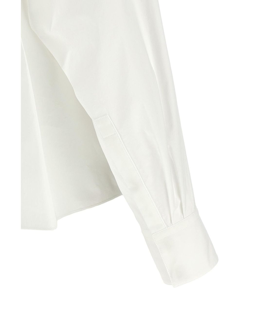 Khaite White Wenley Long-Sleeved Blouse
