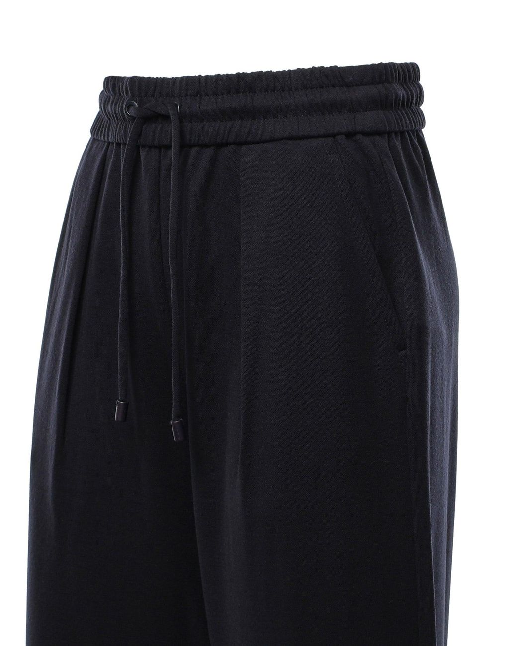 Max Mara Black Mxmdancing Drawstring Pleated Trousers