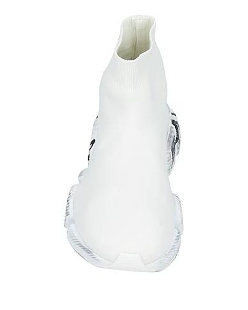 Balenciaga White Minimalist Solid Color Sock Boots