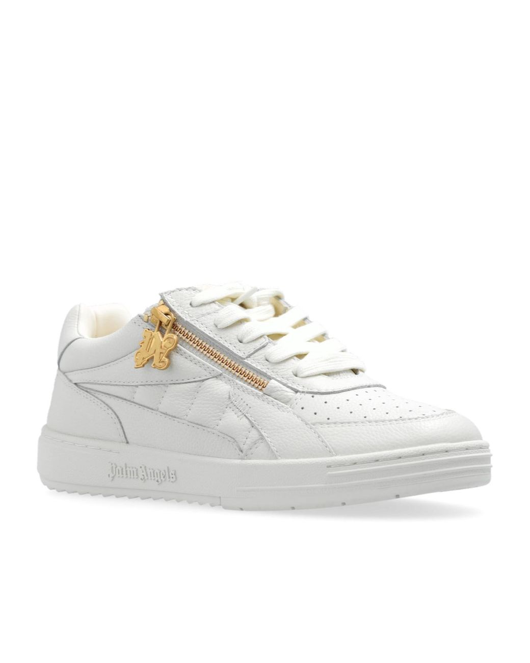 Palm Angels University Logo Plaque Sneakers in White | Lyst