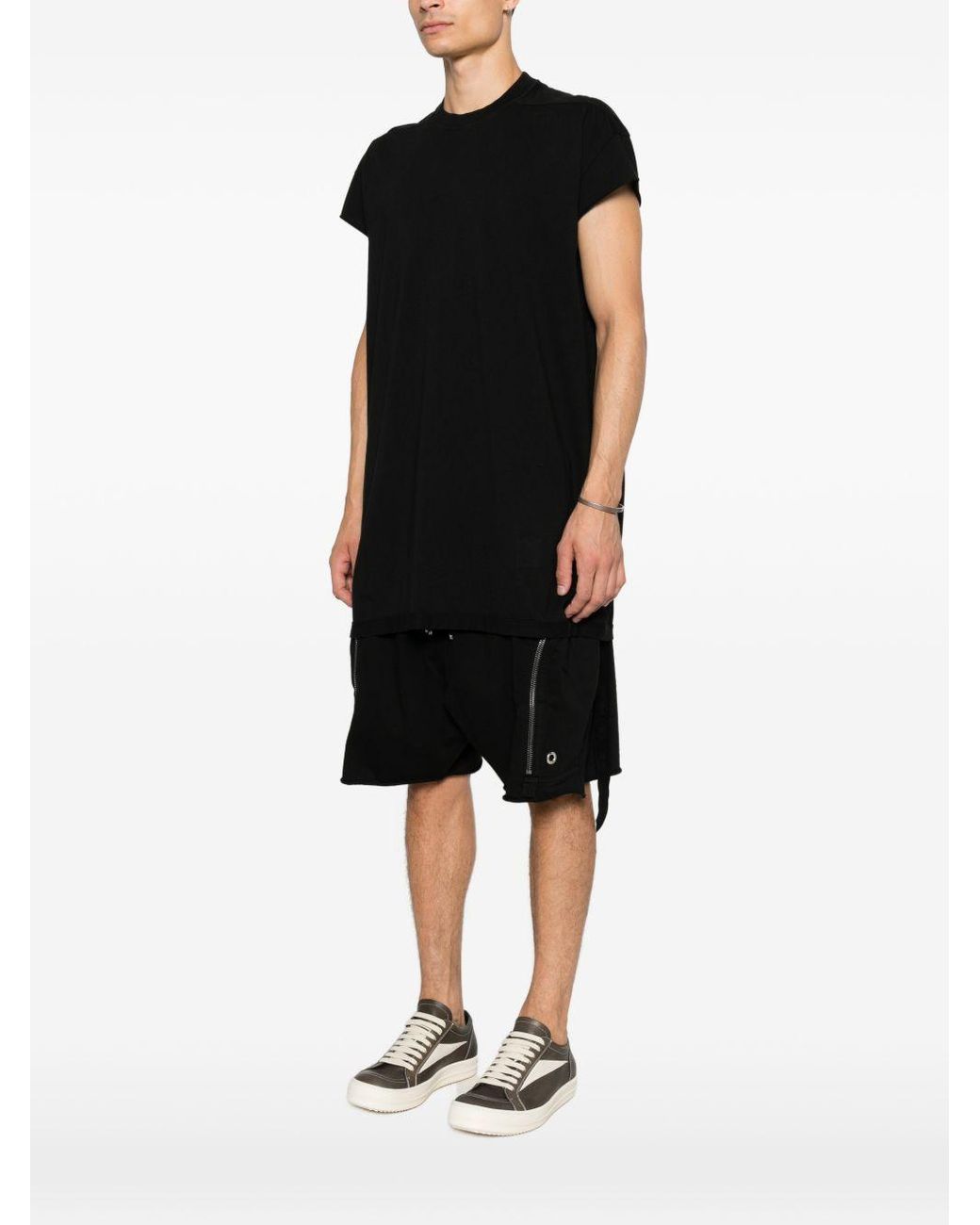 Rick Owens Black Longline T-Shirt for men