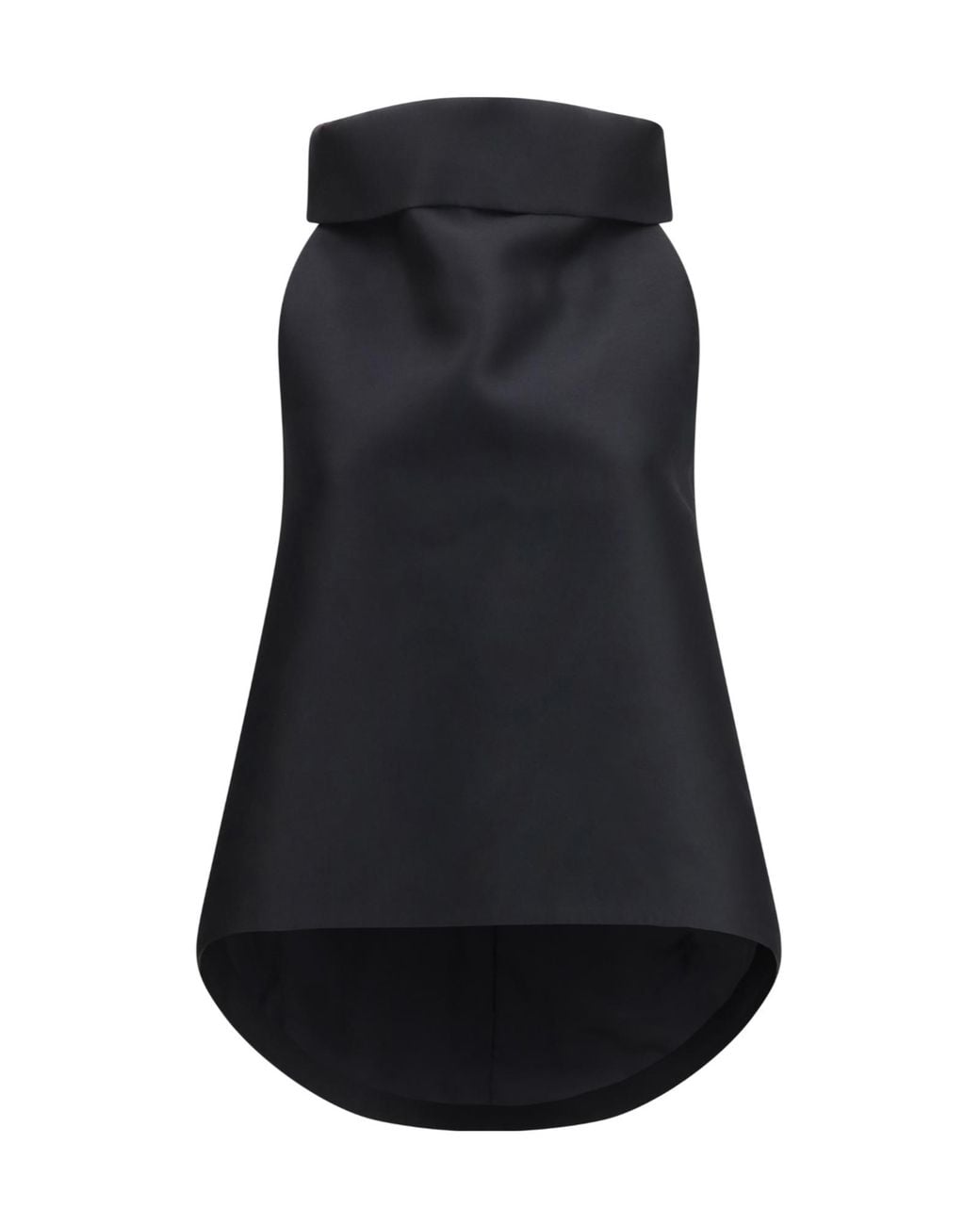 Balenciaga Black High Collar Top